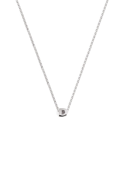 Zilveren ketting met gepersonaliseerd initiaal