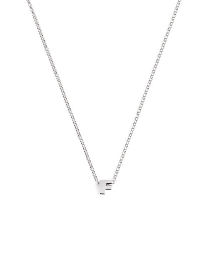 Zilveren ketting met gepersonaliseerd initiaal