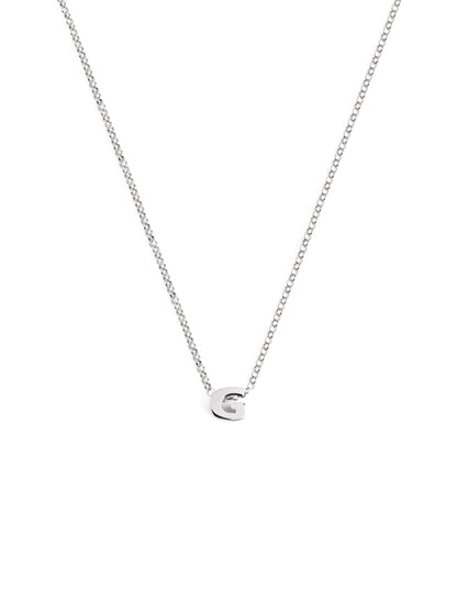 Zilveren ketting met gepersonaliseerd initiaal
