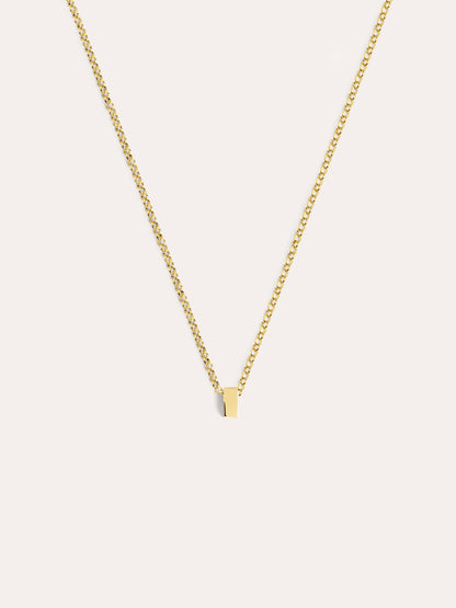 Gouden ketting met gepersonaliseerd initiaal