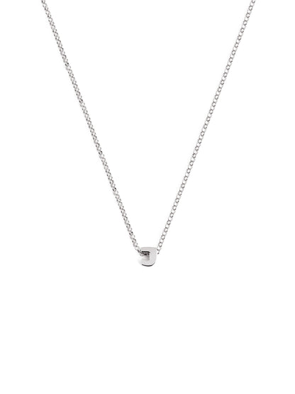 Zilveren ketting met gepersonaliseerd initiaal