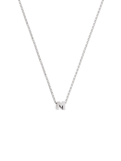 Zilveren ketting met gepersonaliseerd initiaal