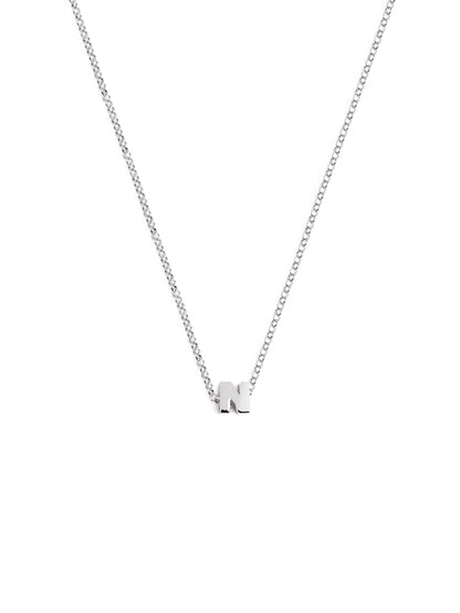 Zilveren ketting met gepersonaliseerd initiaal