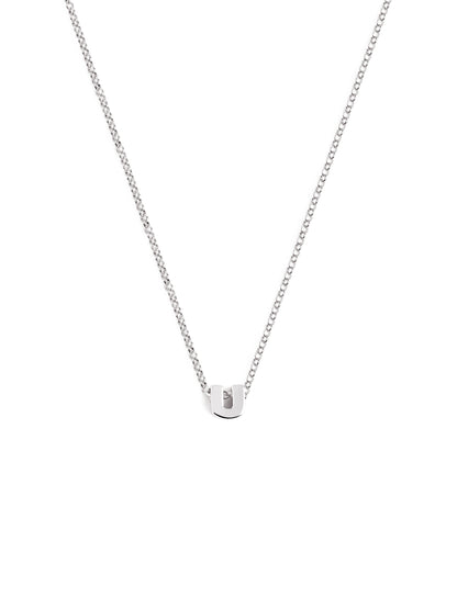 Zilveren ketting met gepersonaliseerd initiaal