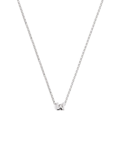 Zilveren ketting met gepersonaliseerd initiaal