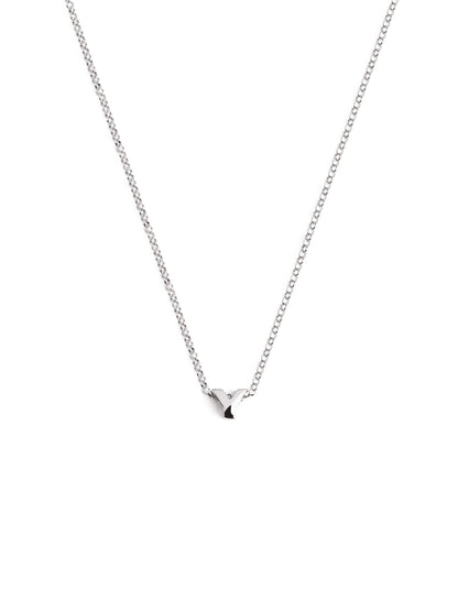 Zilveren ketting met gepersonaliseerd initiaal