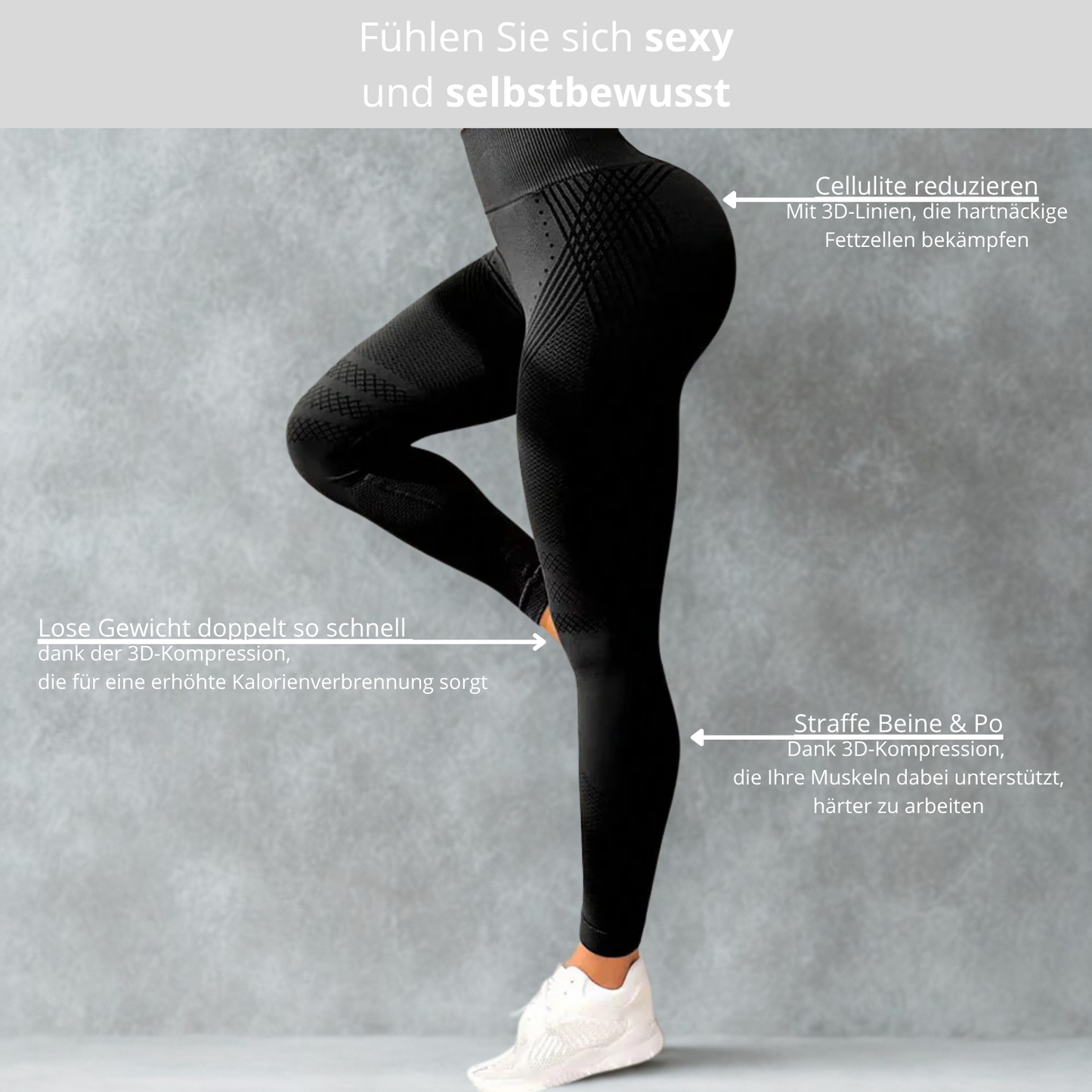3D Legging | Zwart